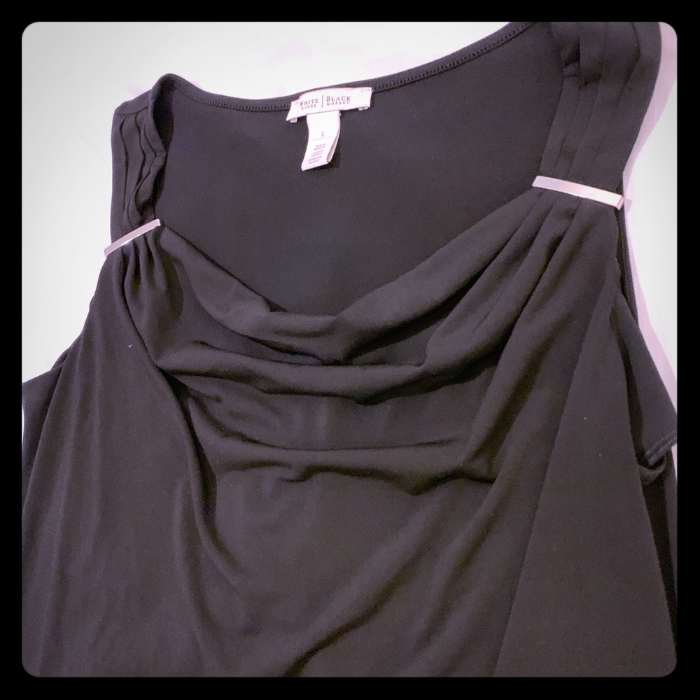 White House Black Market Large draped neck top